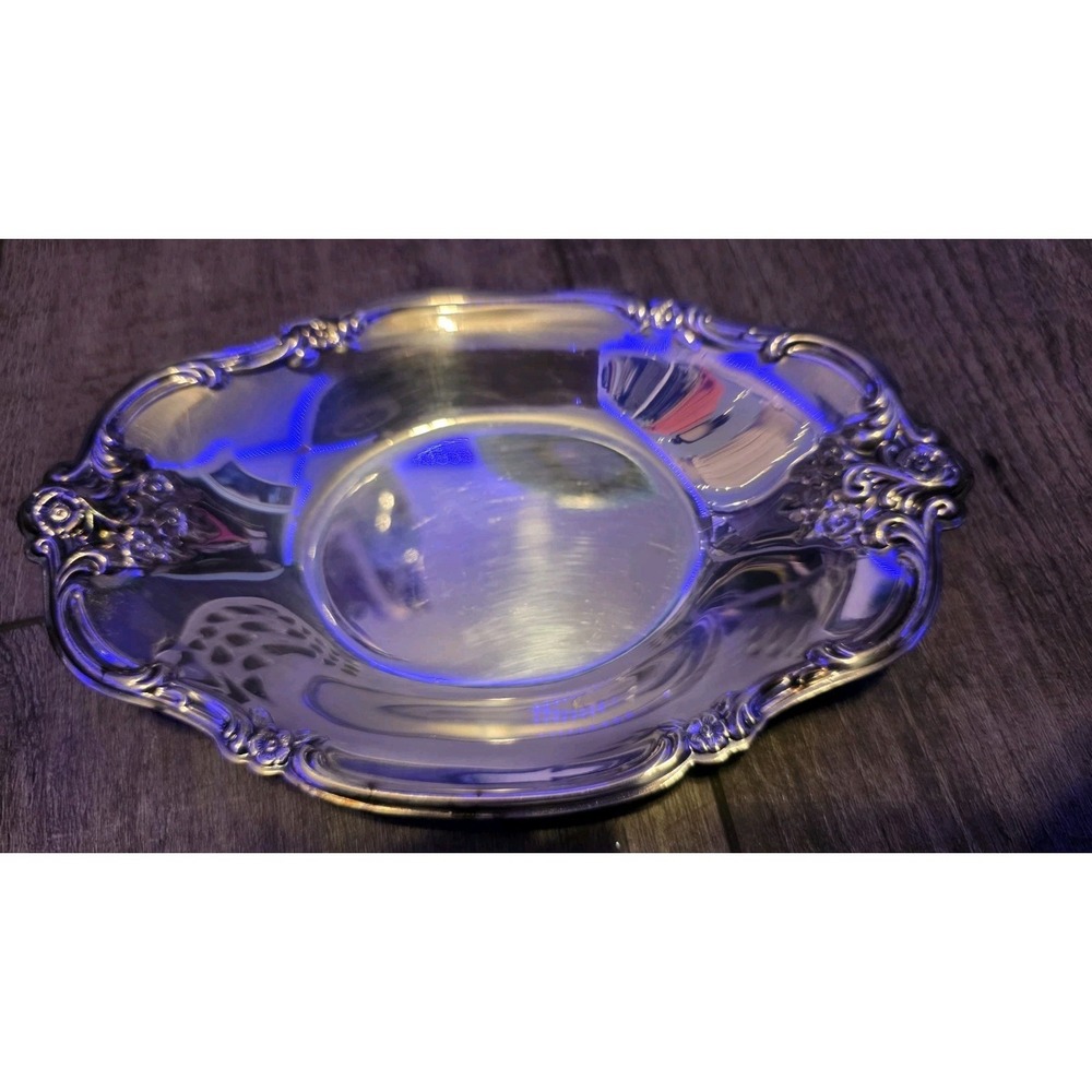 INTERNATIONAL SILVER‎ Co Silver plated candy jewelry oval dish bowl #448